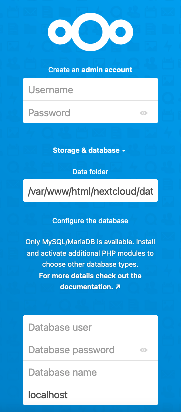 The Nextcloud Configuration Page