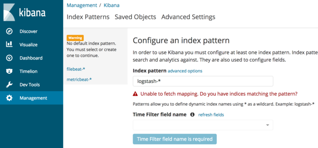 Kibana 6 Landing Page