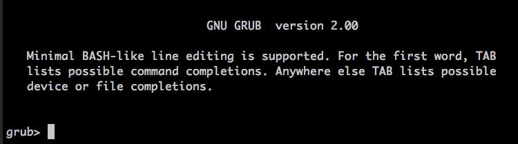 GRUB prompt